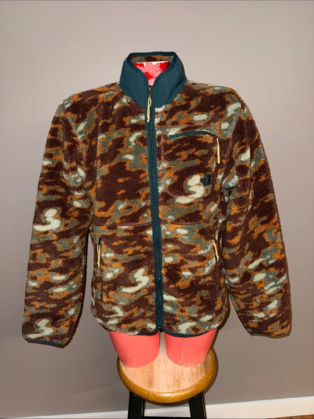 North Face - Camouflage Camo Sherpa Zip Jacket